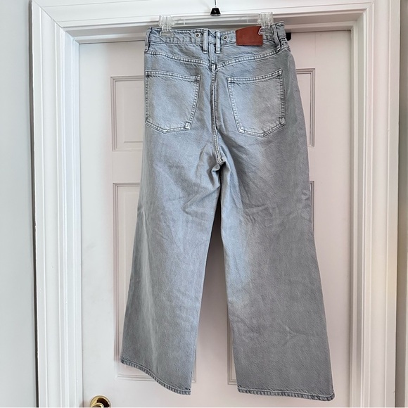 Anthropologie Unpublished NOEMI Light Gray Wide Leg Relaxed Jeans 29 - Picture 2 of 15